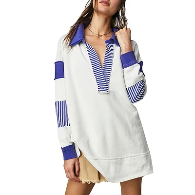 Chandail en coton ouaté surdimensionné à col polo Clean Prep, collection We The Free