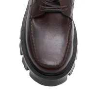 Jones Leather Lug-Sole Lace-Up Boots