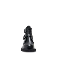 Isla Double-Buckle Moto Ankle Boots