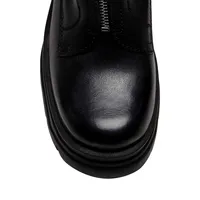 Myles Leather Zip-Front Platform Boots