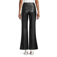 Uptown High-Rise Vegan Leather Flared Pants