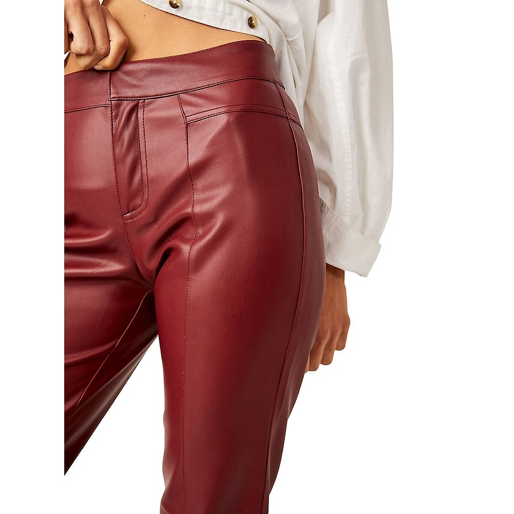 Free People We The Free Uptown High-Rise Vegan Leather Pants