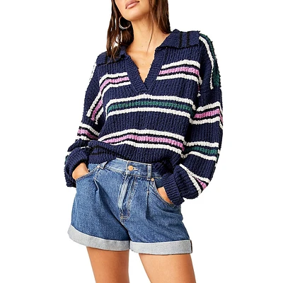 Kennedy Slouchy V-Neck Collar Pullover