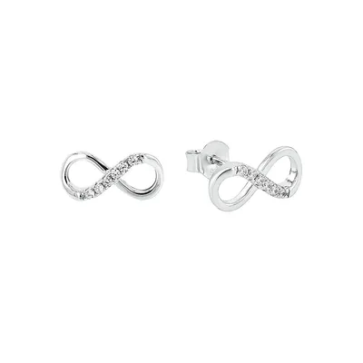 Ear Studs For Women, Silver 925 | Infinity