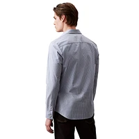 Slim-Fit Stretch Cotton Thin Stripe Shirt