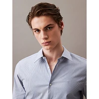 Slim-Fit Stretch Cotton Thin Stripe Shirt