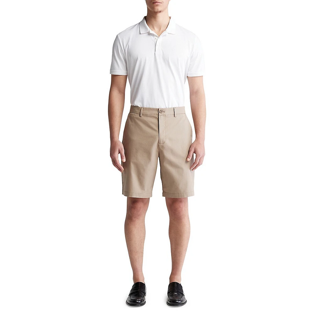 Refined Cotton Slim-Fit Shorts