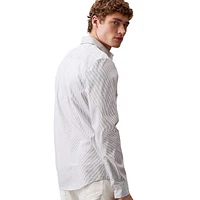 Slim-Fit Stretch Cotton Thin Stripe Shirt