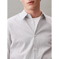 Slim-Fit Stretch Cotton Thin Stripe Shirt