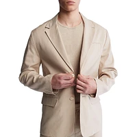 Classic-Fit Linen-Blend Blazer