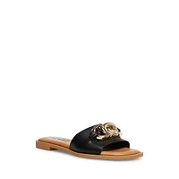 Alessio Vegan Leather Slide Sandals