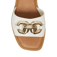 Alessio Vegan Leather Slide Sandals