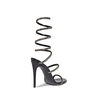 Eiffel1 Embellished Ankle-Wrap Stilleto Sandals