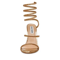 Eiffel1 Embellished Ankle-Wrap Stilleto Sandals