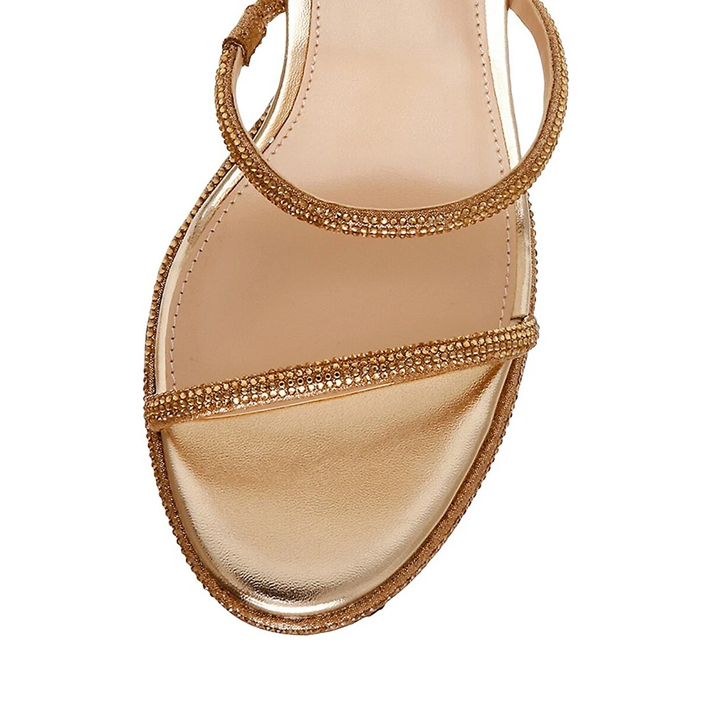 Eiffel1 Embellished Ankle-Wrap Stilleto Sandals