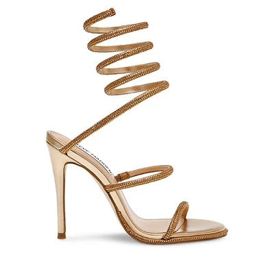 Eiffel1 Embellished Ankle-Wrap Stilleto Sandals