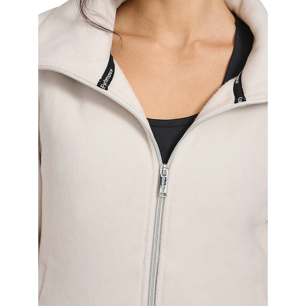 Funnel-Neck Polar Fleece Jacket