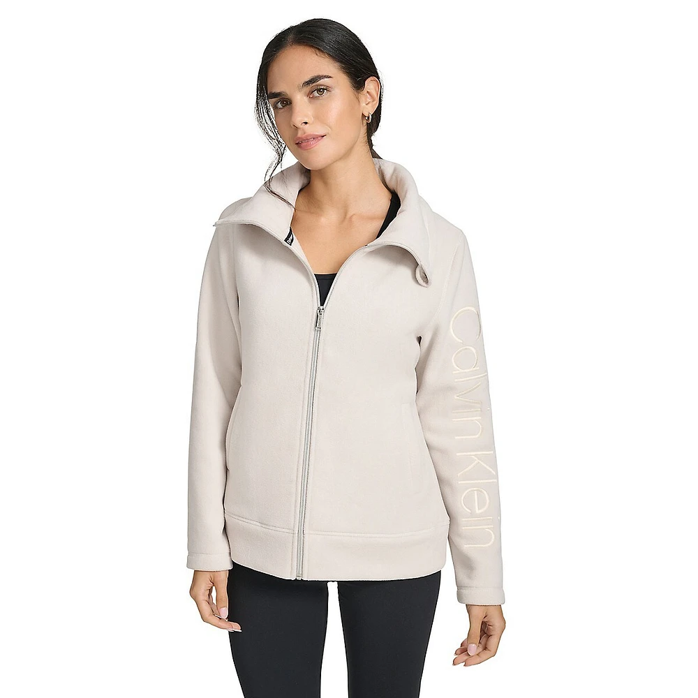 Funnel-Neck Polar Fleece Jacket