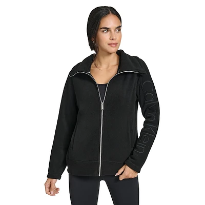 Funnel-Neck Polar Fleece Jacket