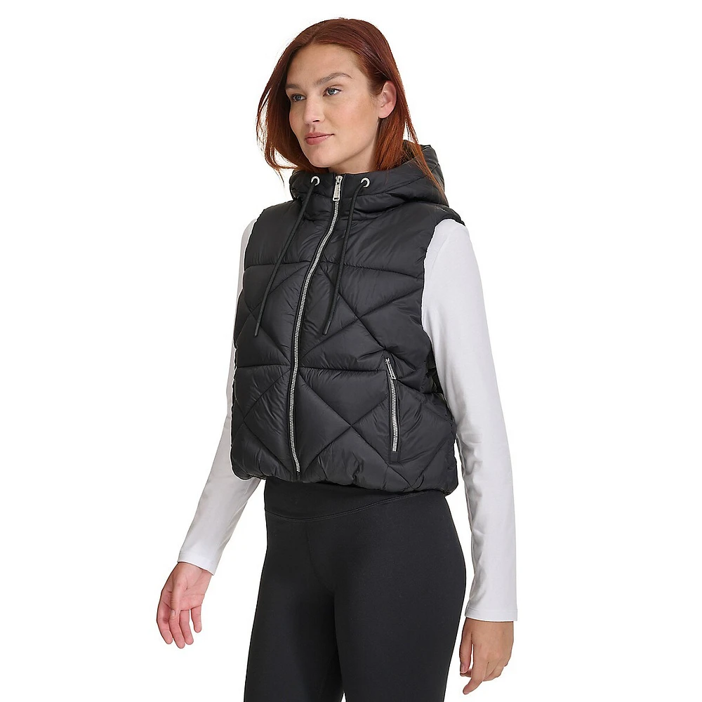 Hooded Quilted Puffer Vest