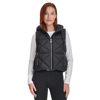 Hooded Quilted Puffer Vest