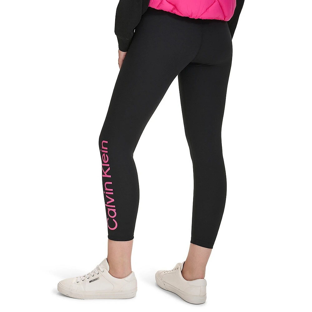 High-Waist Logo Ankle Leggings