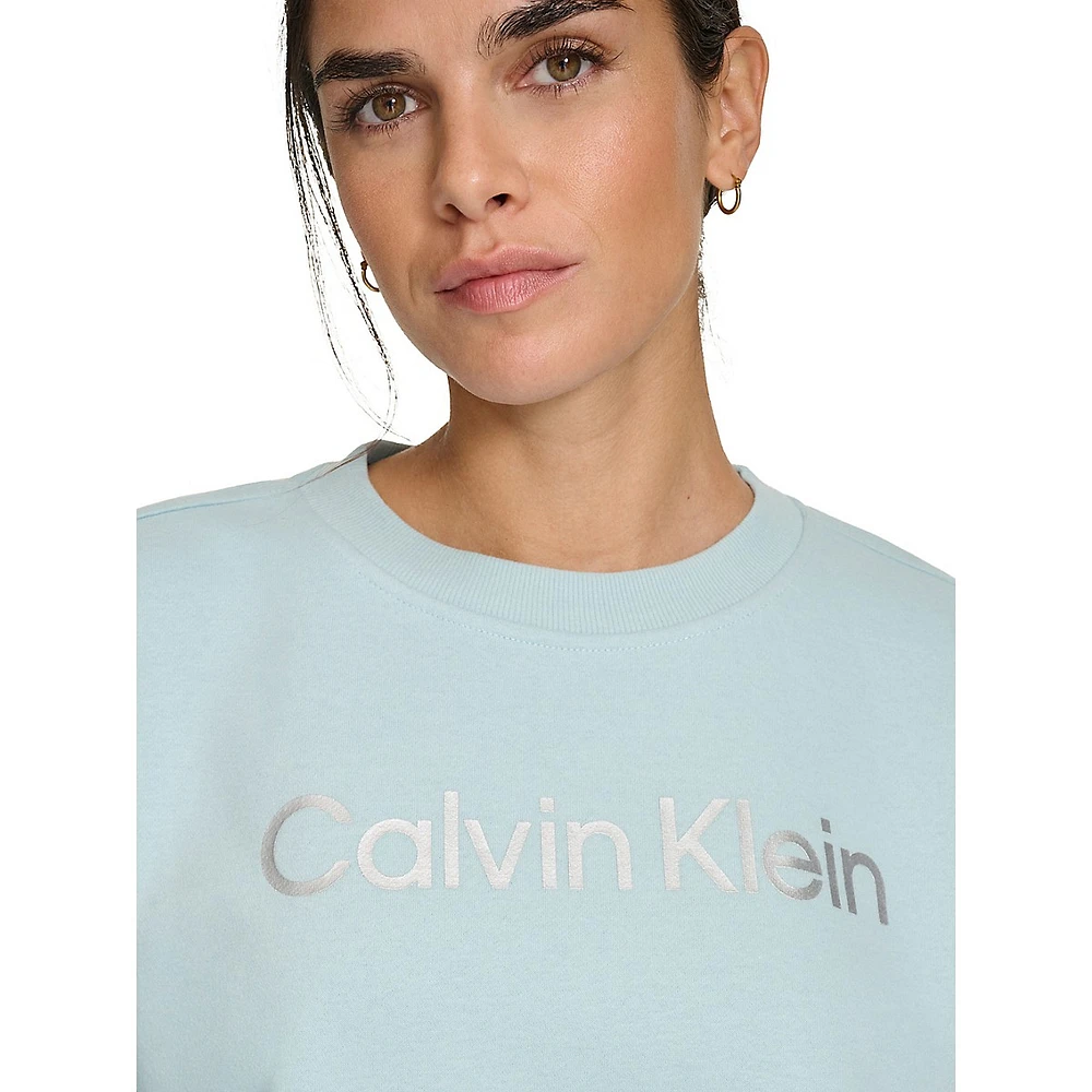 Cozy Fleece Foil Logo Sweatshirt