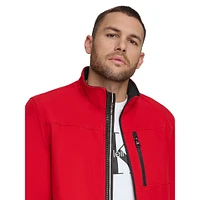 Faux Shearling Lined Softshell Jacket