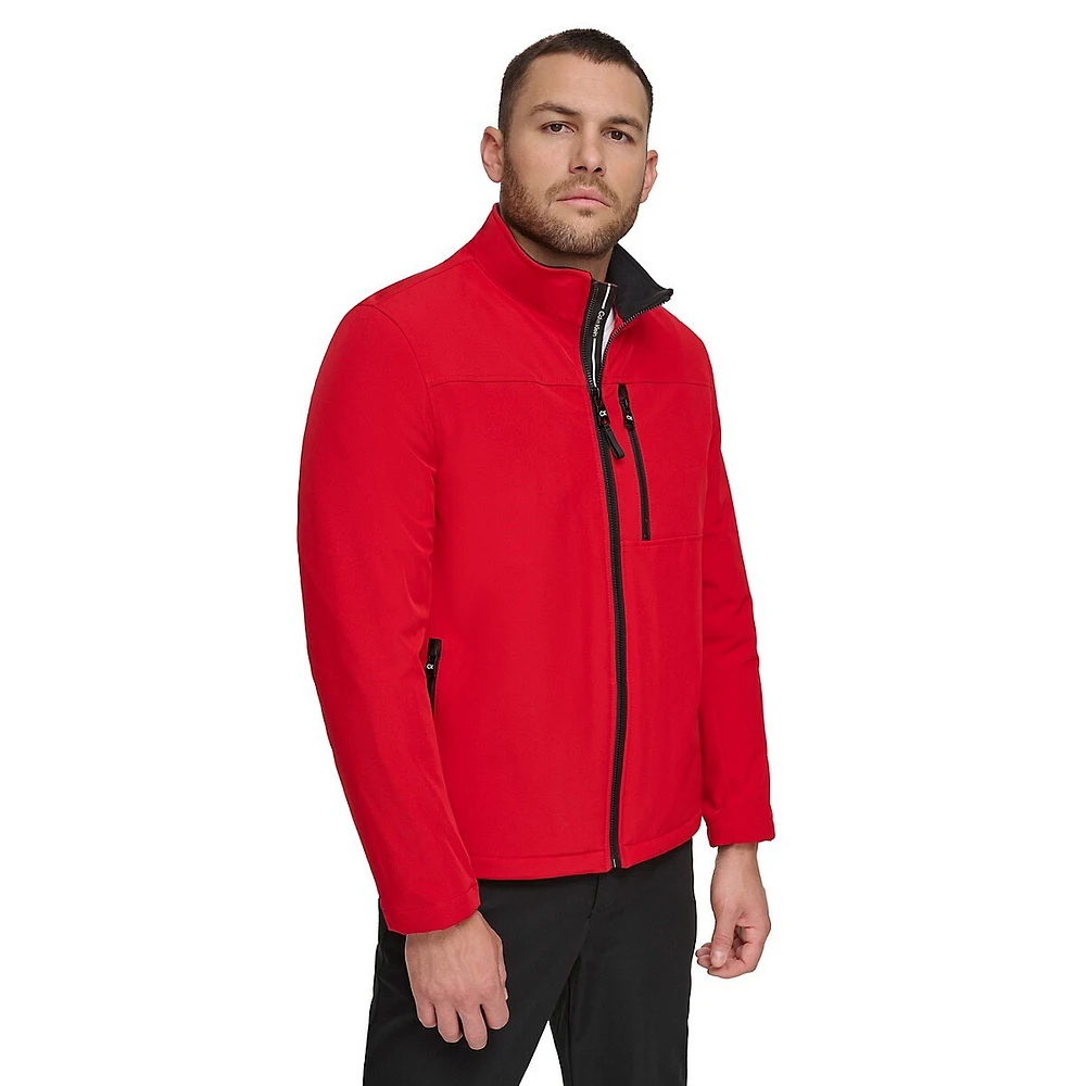 Faux Shearling Lined Softshell Jacket
