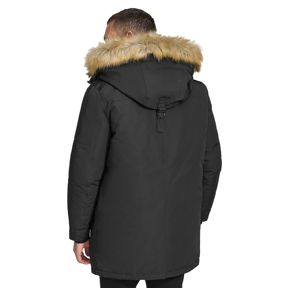 Faux Fur-Trim Arctic Faille Parka