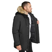 Faux Fur-Trim Arctic Faille Parka