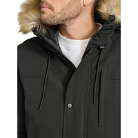 Faux Fur-Trim Arctic Faille Parka