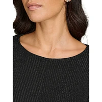 Knotted Lurex Rib Top