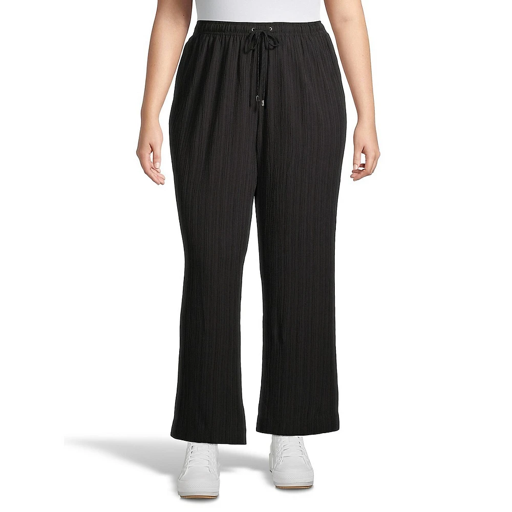 Plus Pull-On Crinkle Pants