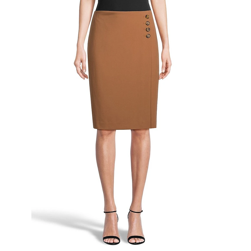 Lux Wrap-Look Skirt