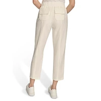 Cropped Pull-On Pants