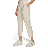 Cropped Pull-On Pants