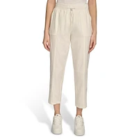 Cropped Pull-On Pants