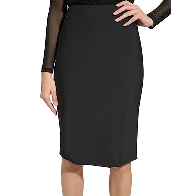 Zip-Pocket Pencil Skirt