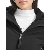 Hooded Teddy-Lined Softshell Coat