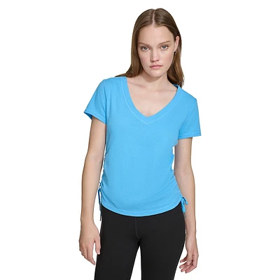 Ruched Side Short-Sleeve Top