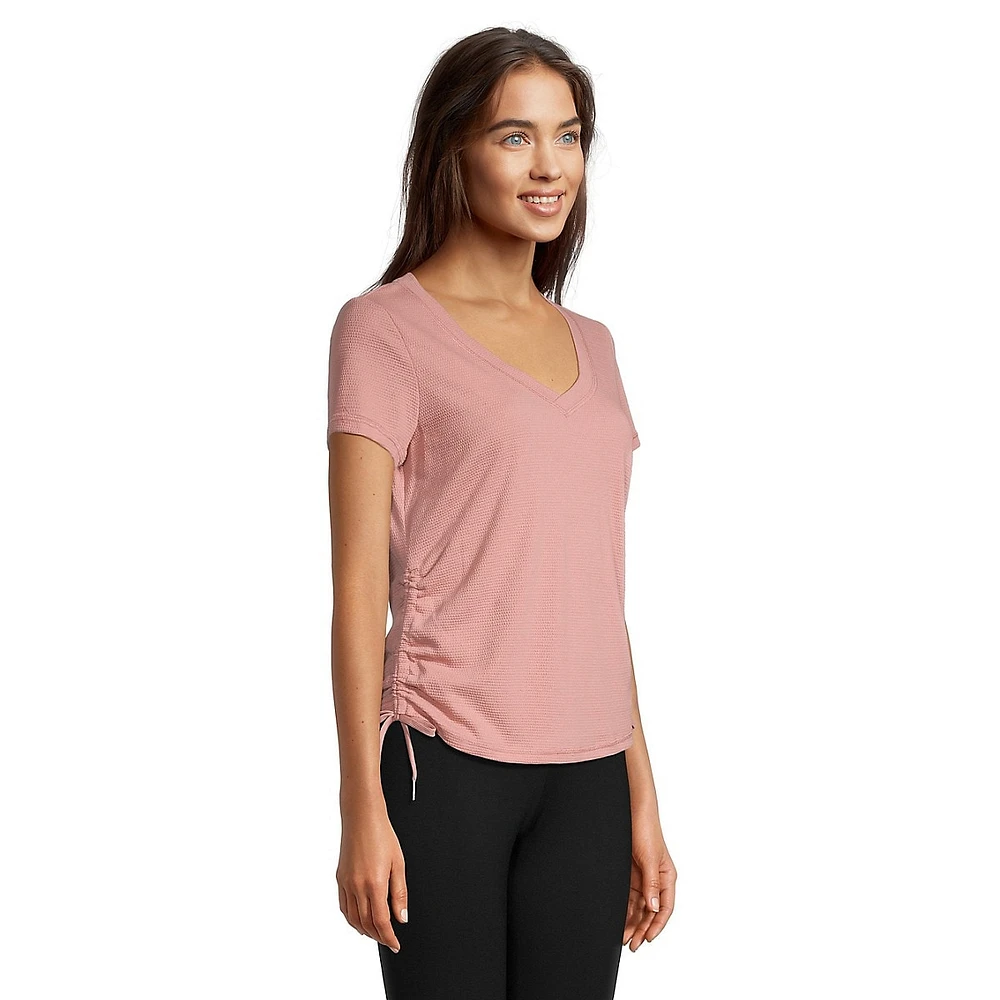 Ruched Side Short-Sleeve Top