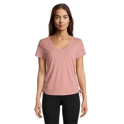 Ruched Side Short-Sleeve Top