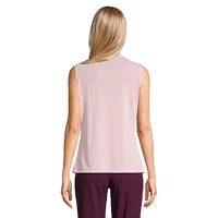 V-Neck Sleeveless Draped Top