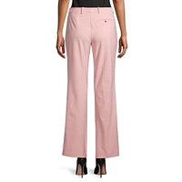 Straight-Leg Solid Trousers