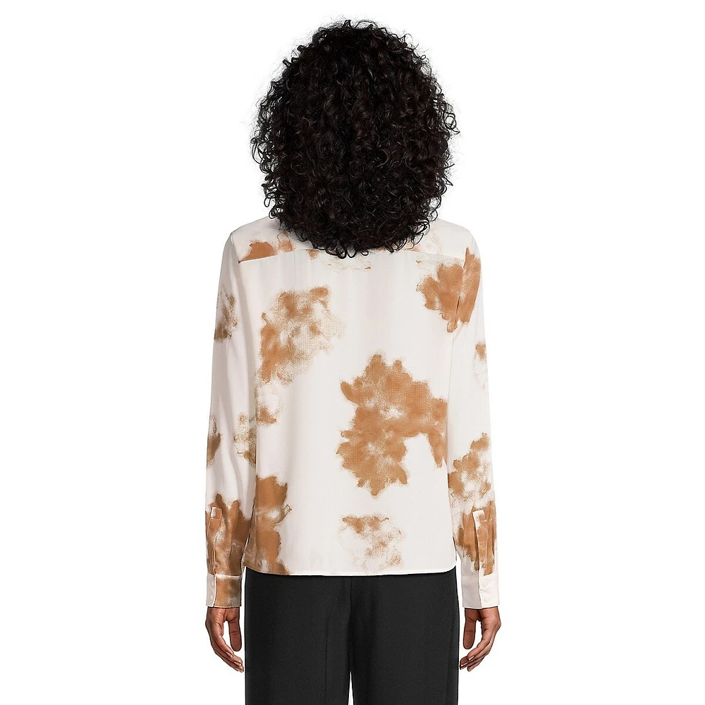 Blouse imprimée à volants