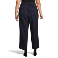 Plus Pleated & Cropped Dress Pants