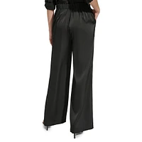 Wide-Leg Pull-On Pants