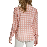 Blouse plissée Shadow Grid