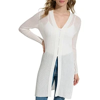 Sheer Longline Cardigan